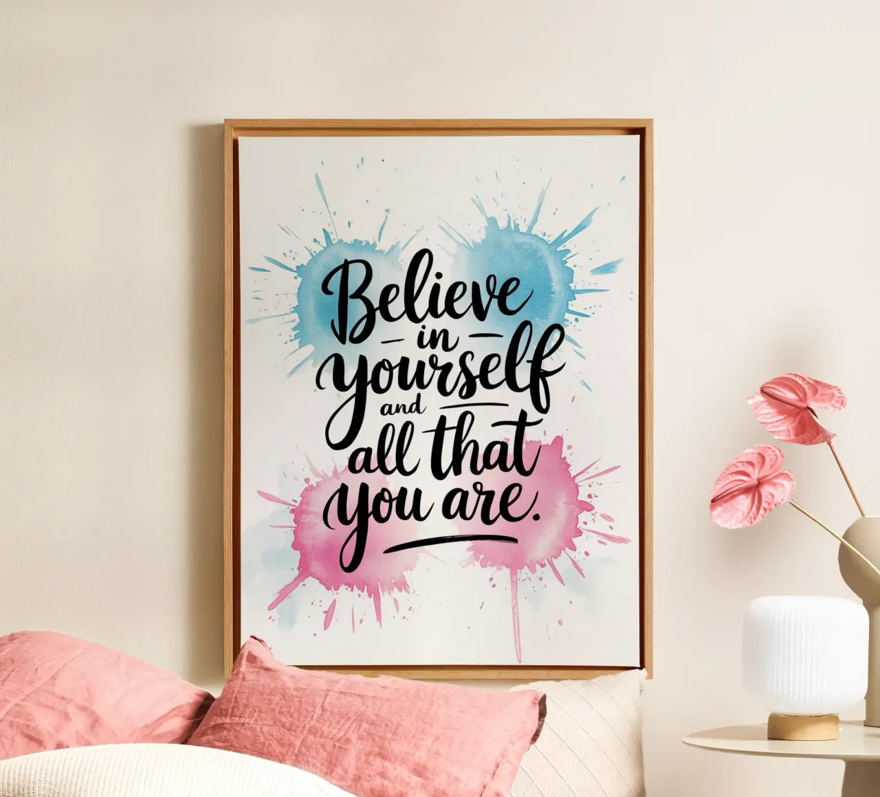 Believe in yourself and all that you are canvas by logic
