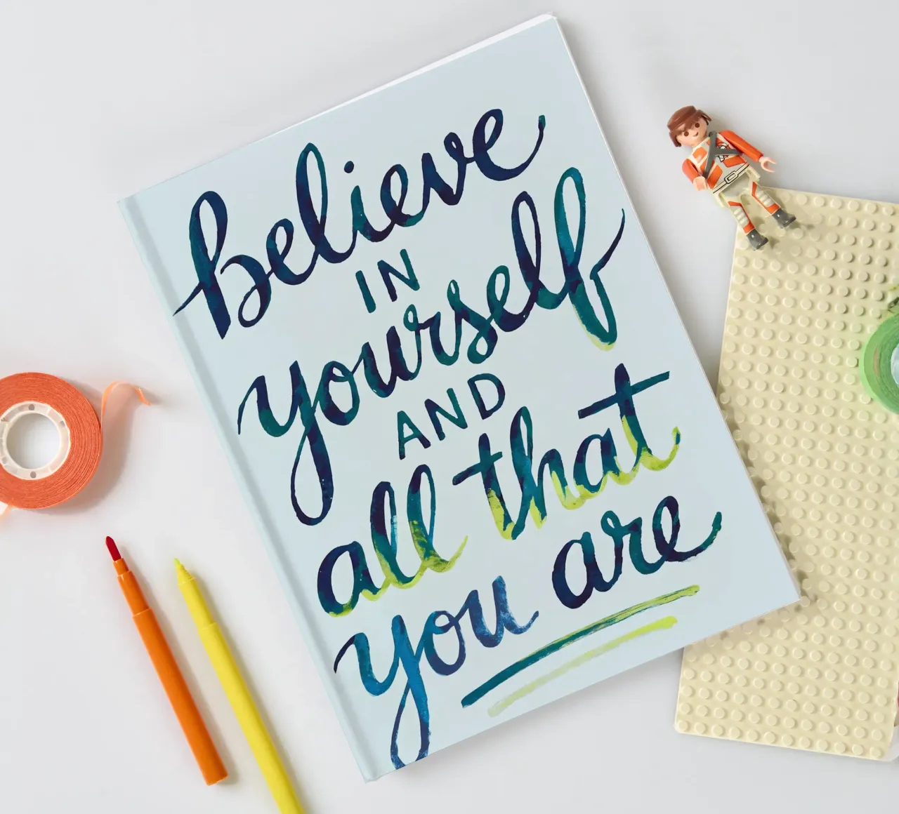 Believe in yourself and all that you are notebook by logic