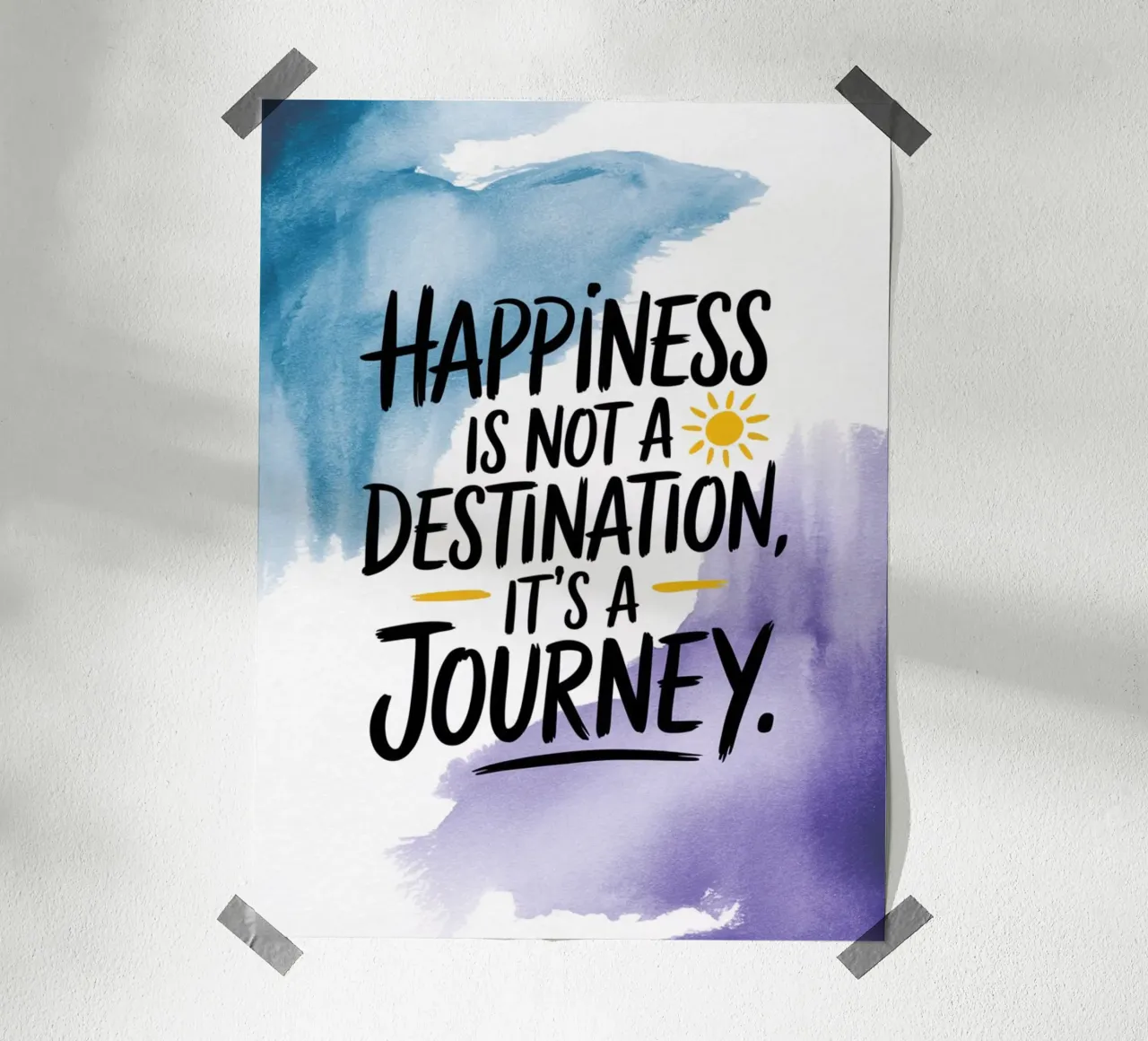 Le bonheur n'est pas une destination, c'est un voyage poster de logic