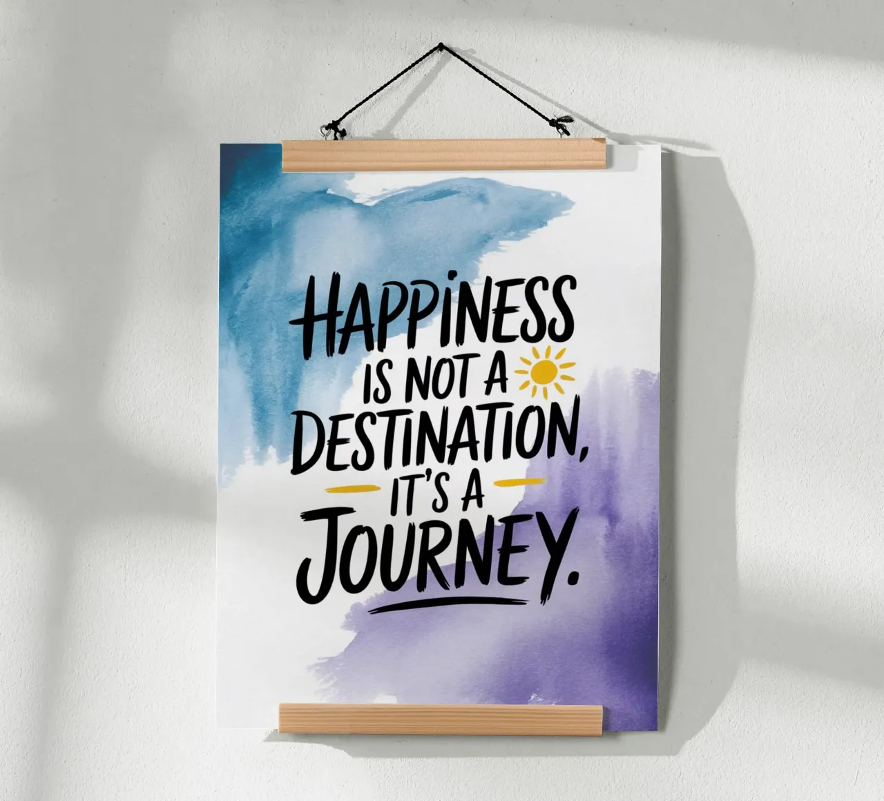 Le bonheur n'est pas une destination, c'est un voyage poster de logic