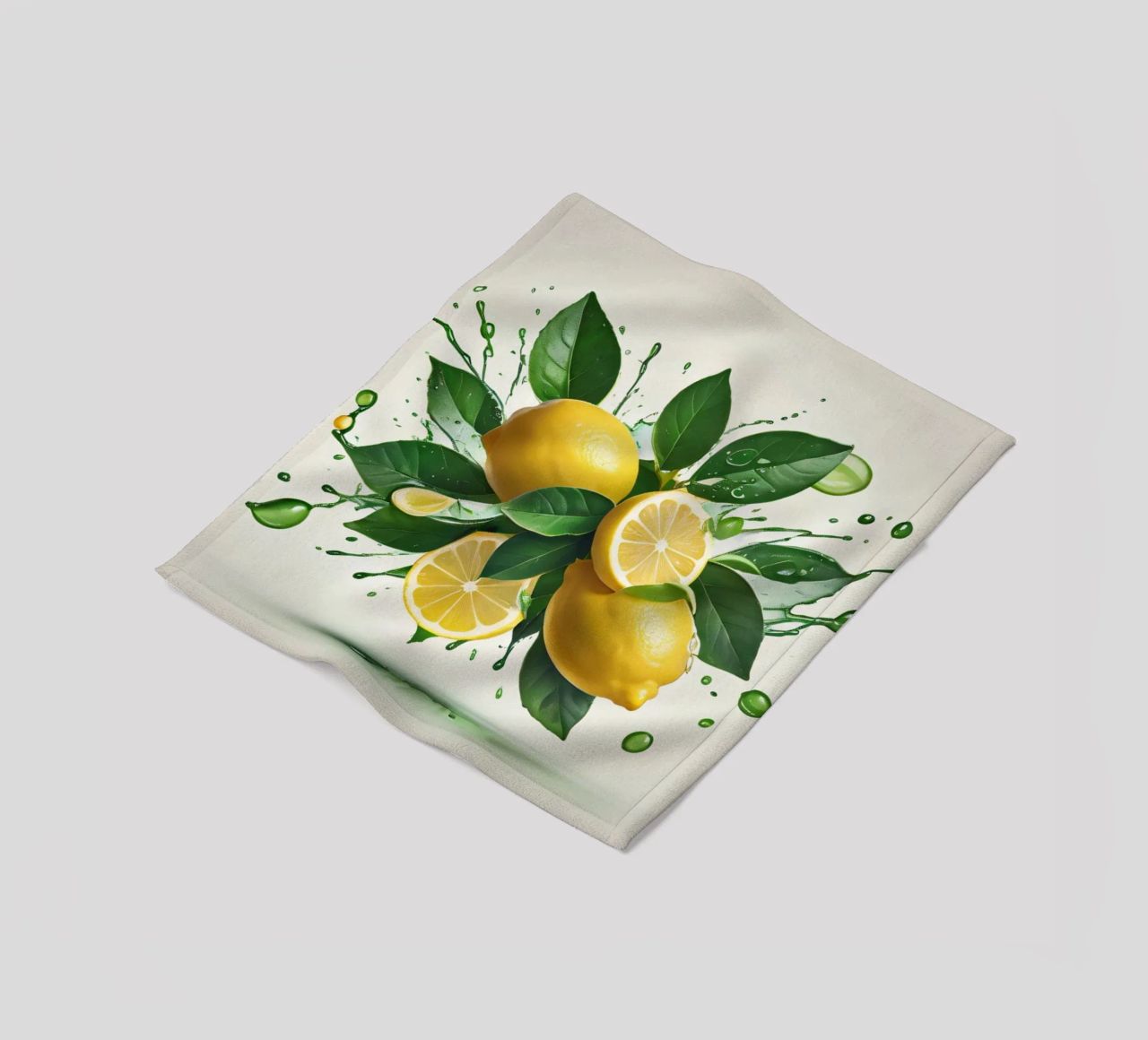Mezzi limoni brillanti che erompono con succo e spruzzi coperta in pile da DesignDoodle