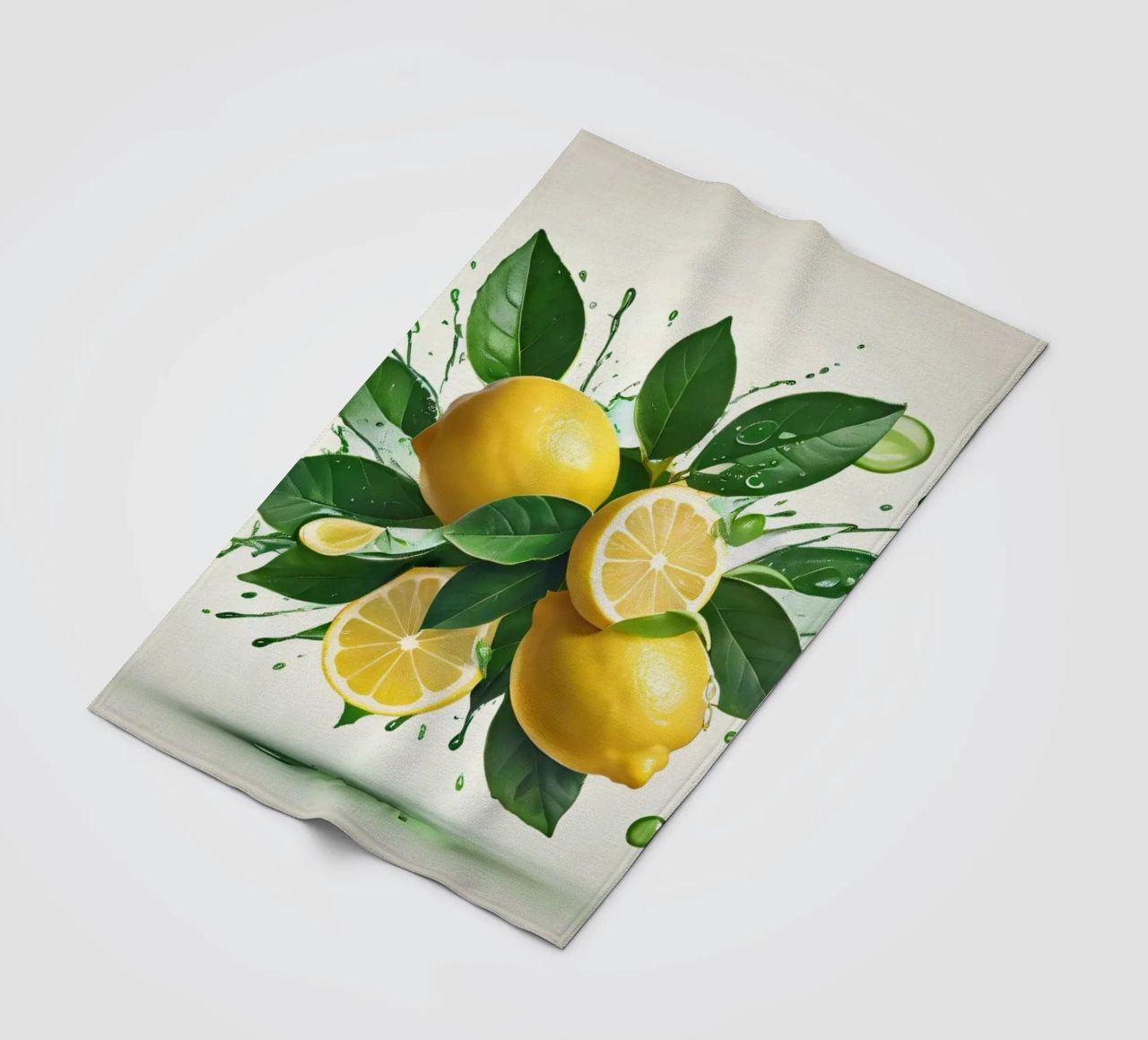 Mezzi limoni brillanti che erompono con succo e spruzzi coperta in pile da DesignDoodle
