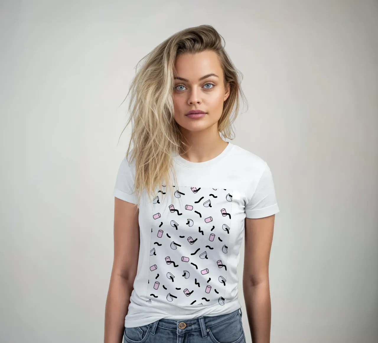 Waow women's fitted t-shirt by Hanna Kastl-Lungberg