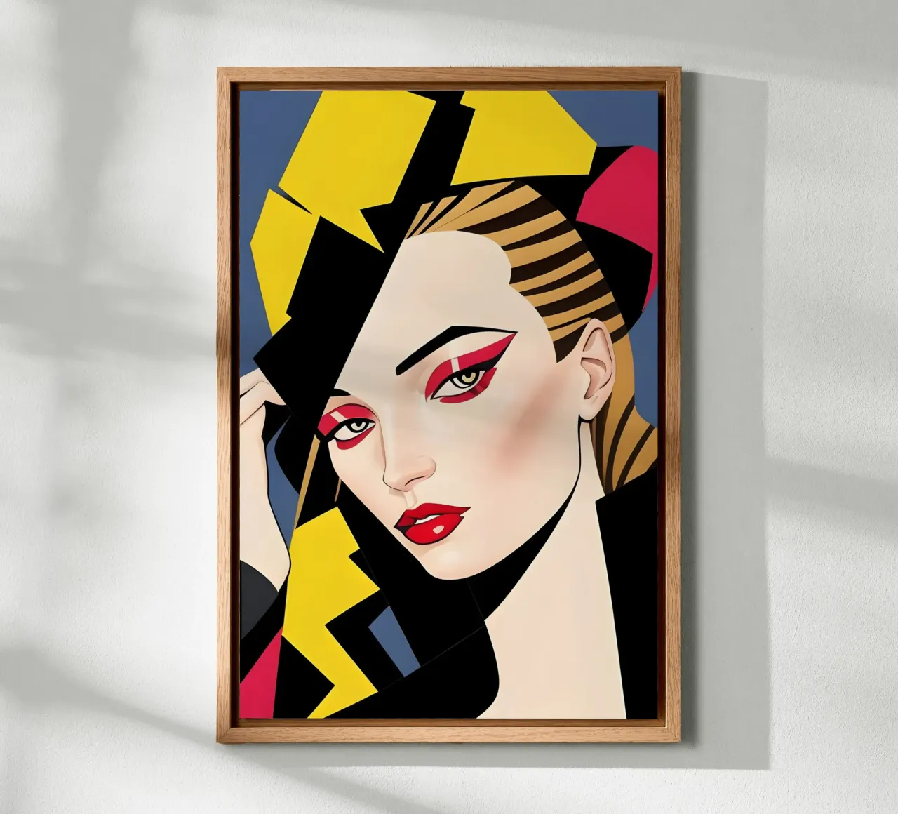 RETRO GEOMETRICS: BAUHAUS canvas with Floater frame by ART DECO