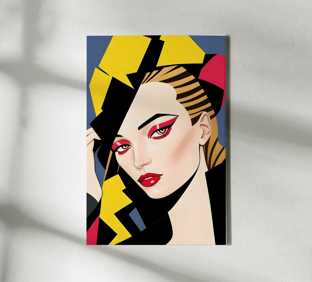 RETRO GEOMETRICS: BAUHAUS canvas with Floater frame by ART DECO