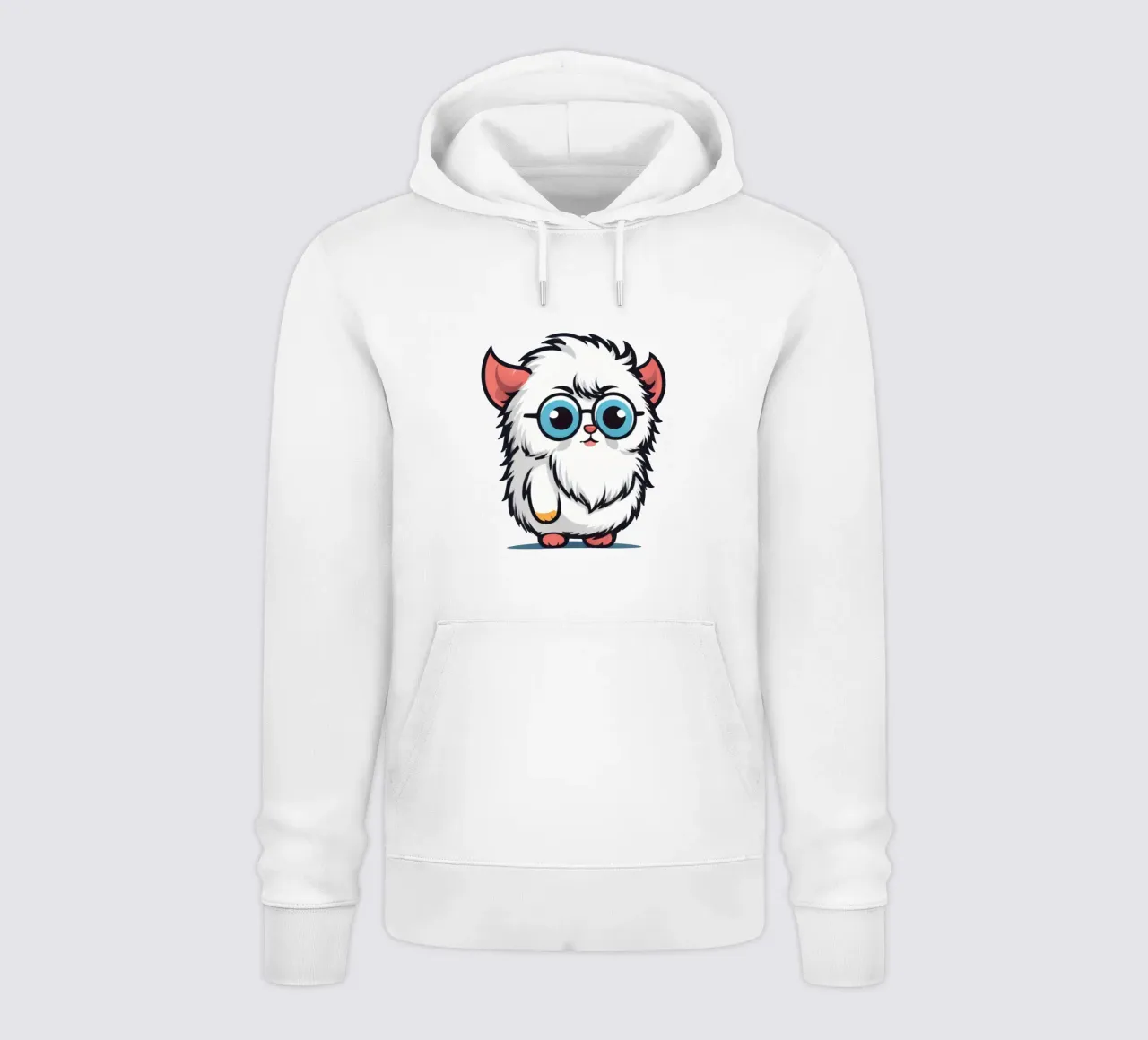 Simpatica creatura soffice con occhiali felpa con cappuccio da DesignDoodle