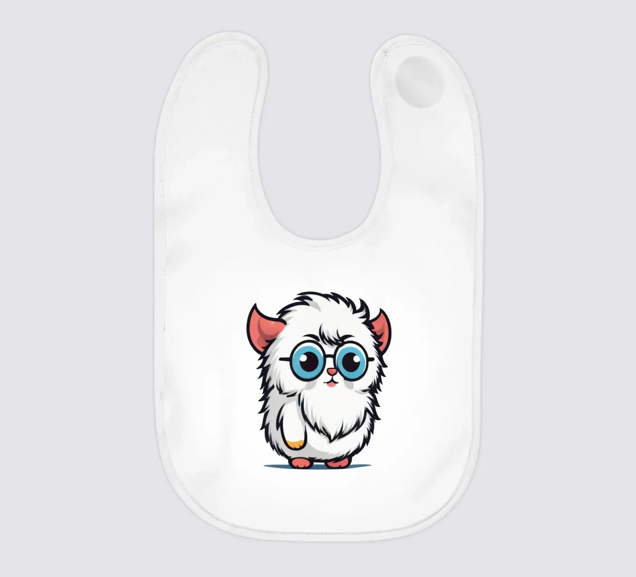 Simpatica creatura soffice con occhiali bavaglino da DesignDoodle