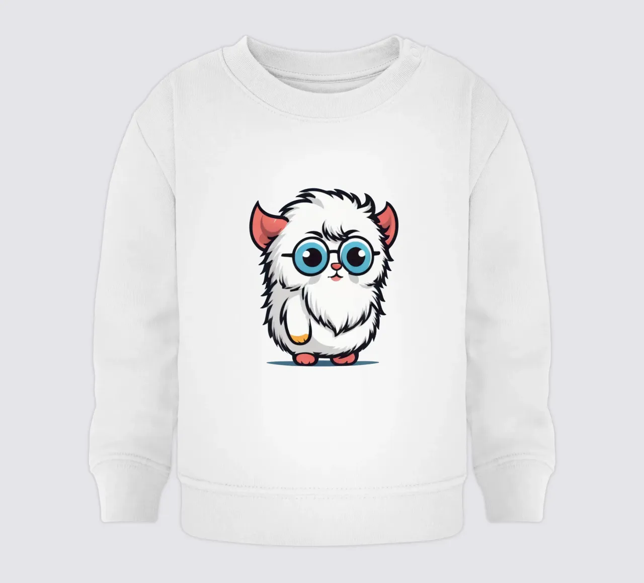 Simpatica creatura soffice con occhiali felpa neonato da DesignDoodle