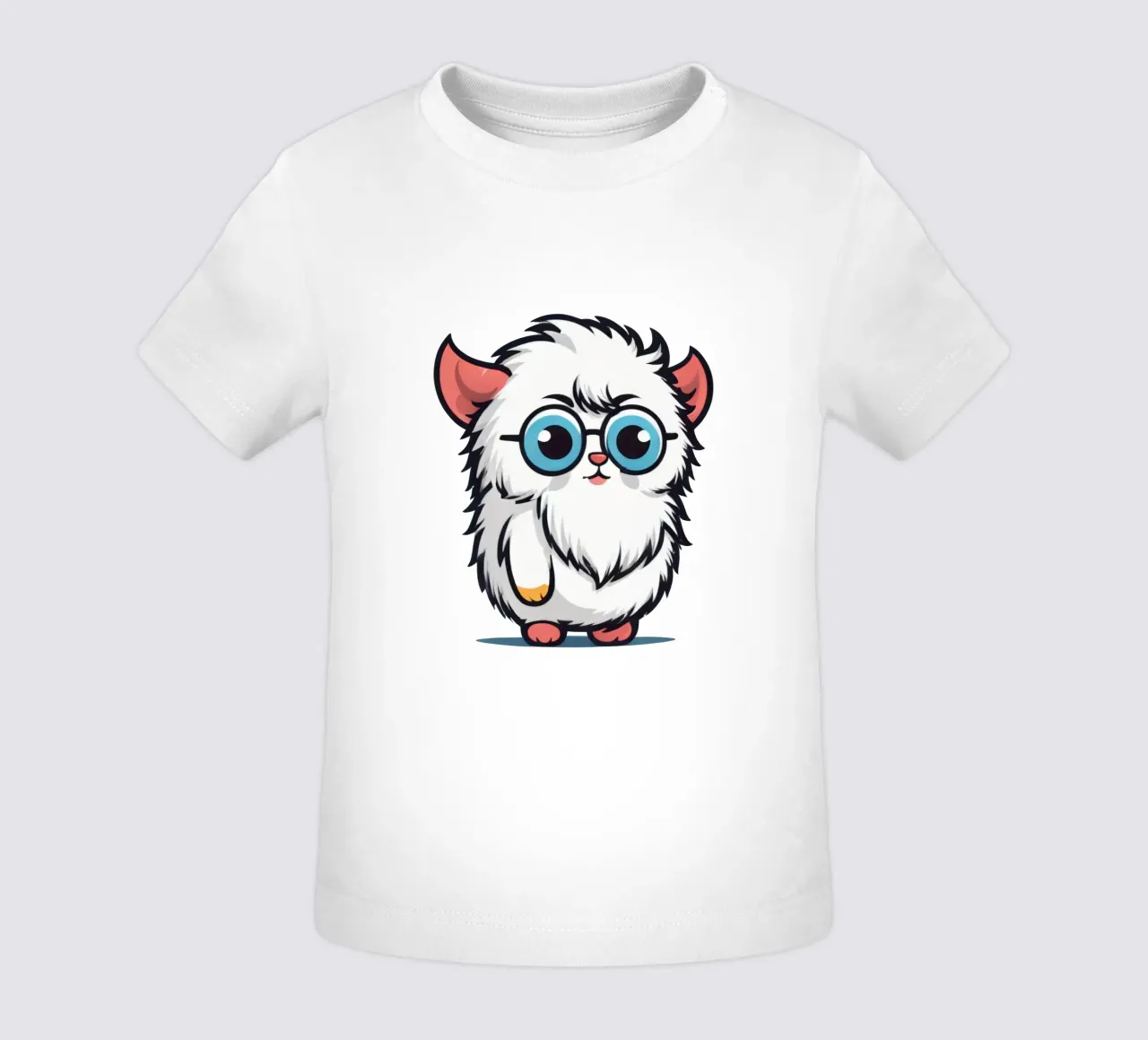 Simpatica creatura soffice con occhiali maglietta neonato da DesignDoodle