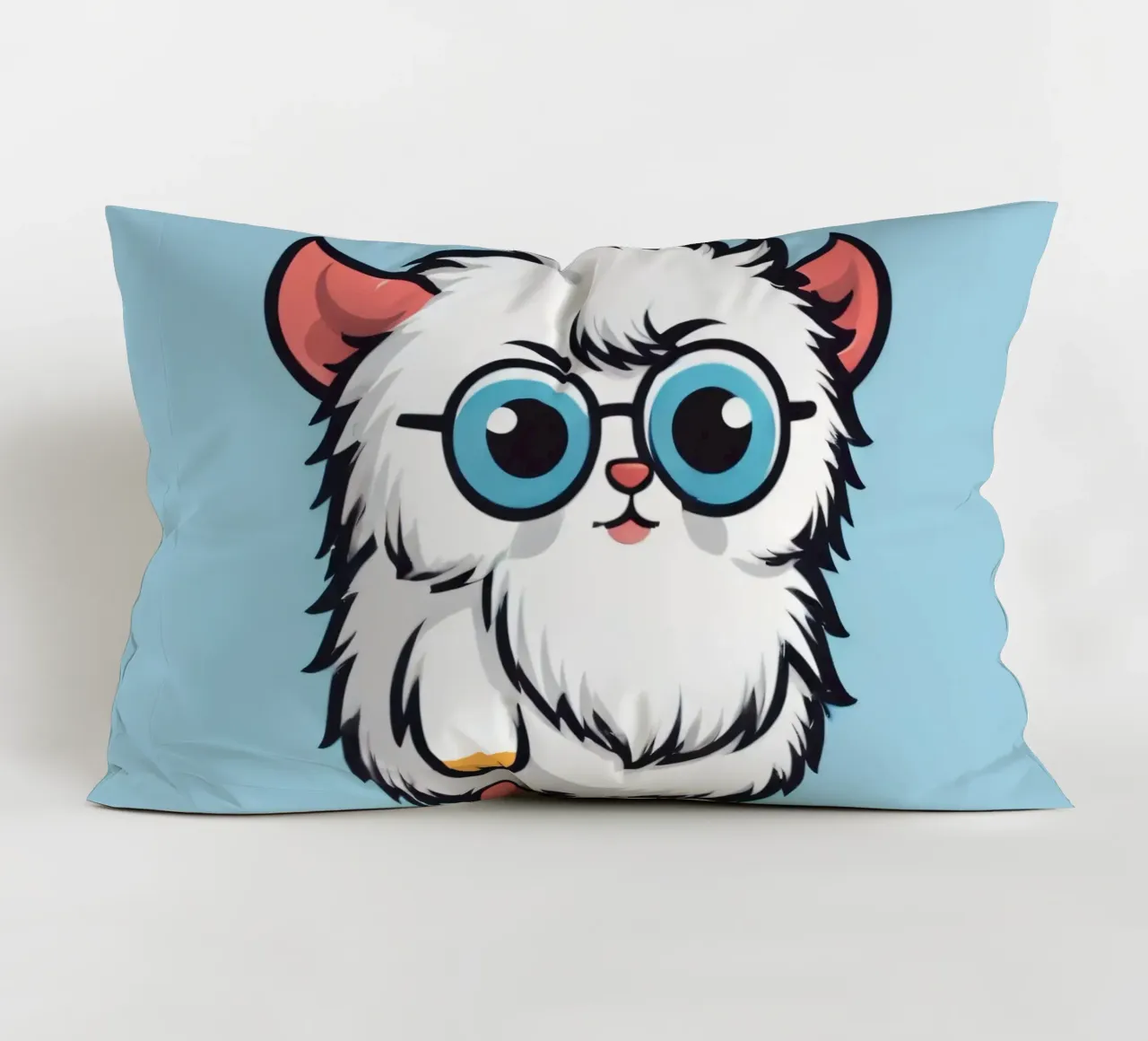 Simpatica creatura soffice con occhiali cuscino da DesignDoodle
