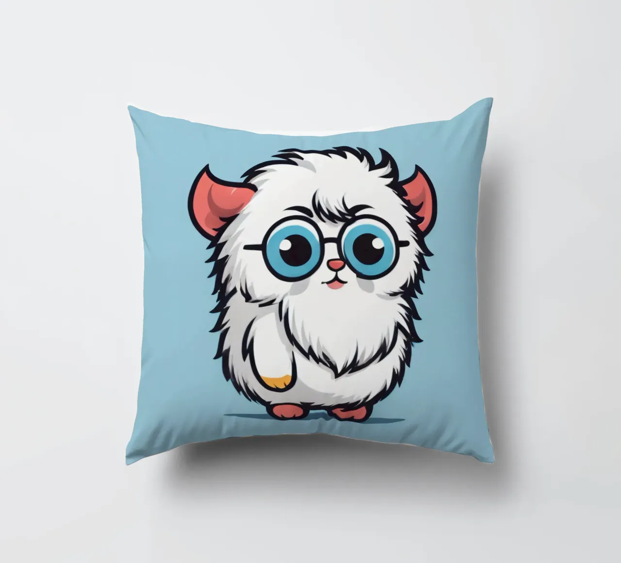 Simpatica creatura soffice con occhiali cuscino da DesignDoodle