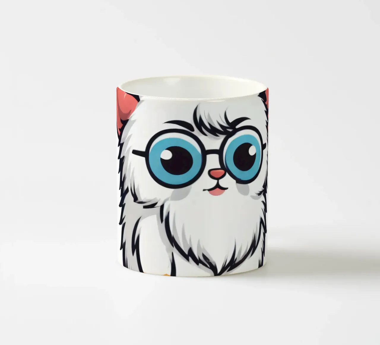 Simpatica creatura soffice con occhiali tazza in ceramica da DesignDoodle