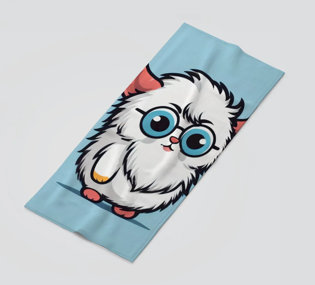 Simpatica creatura soffice con occhiali telo mare da DesignDoodle