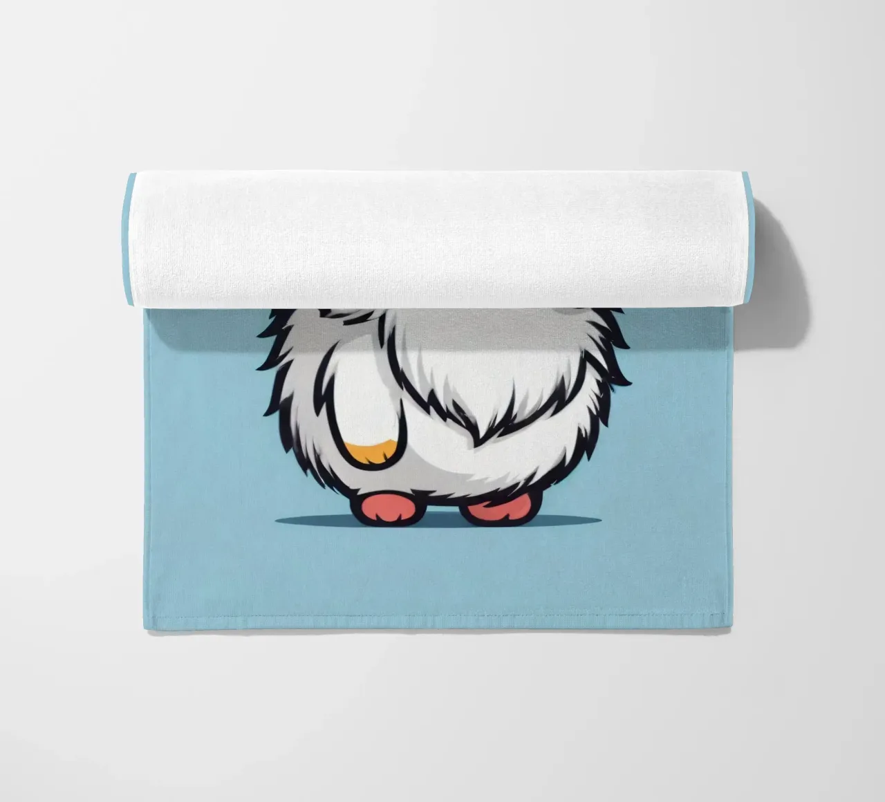 Simpatica creatura soffice con occhiali telo mare da DesignDoodle