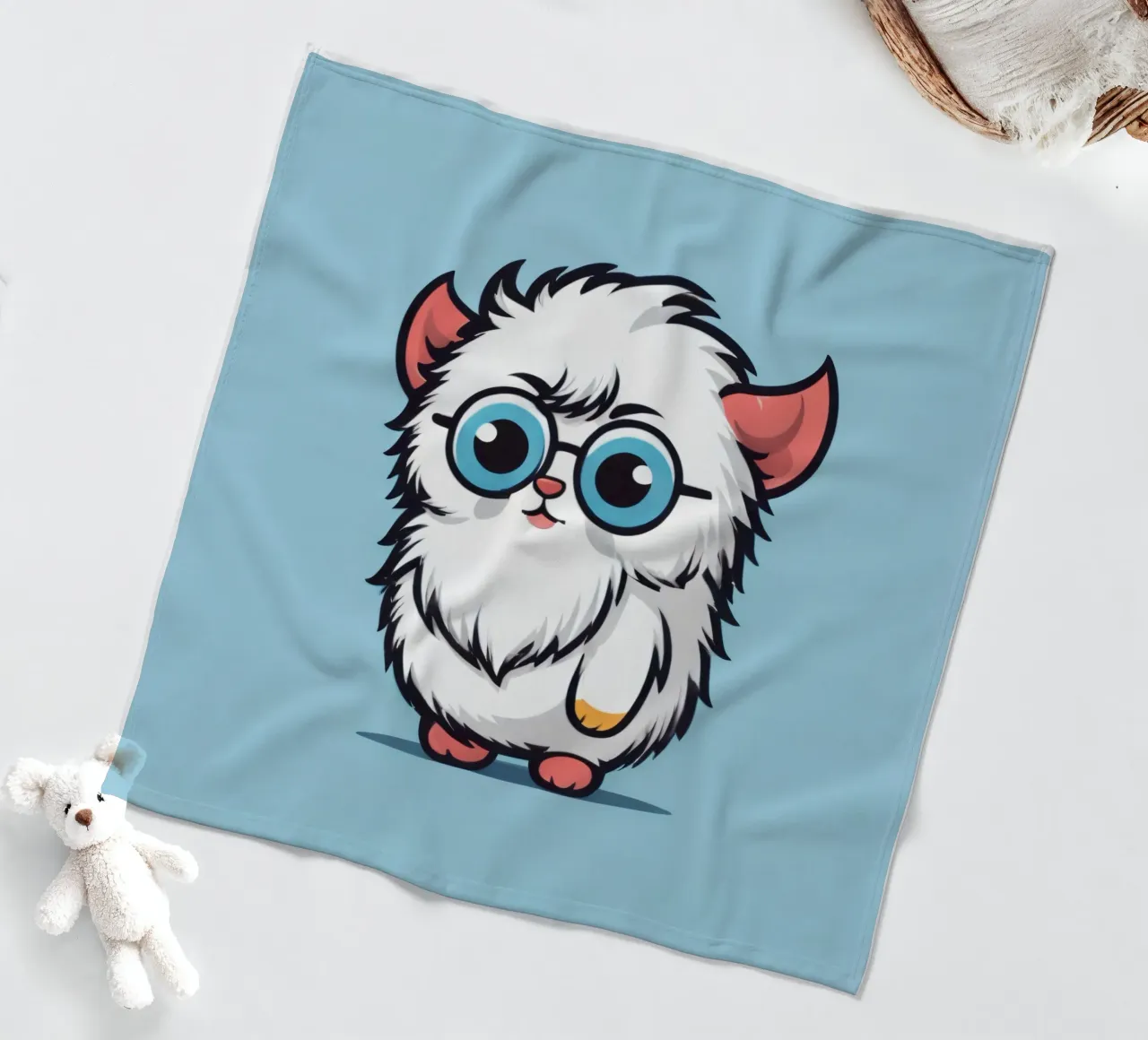 Simpatica creatura soffice con occhiali coperta in pile da DesignDoodle