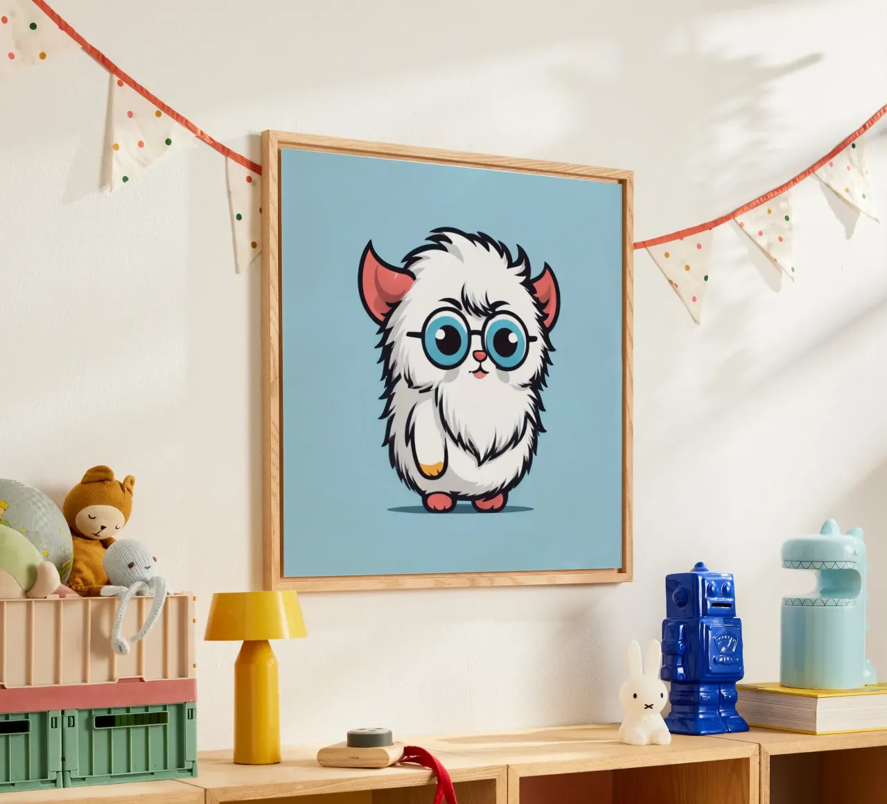 Simpatica creatura soffice con occhiali plexiglass da DesignDoodle