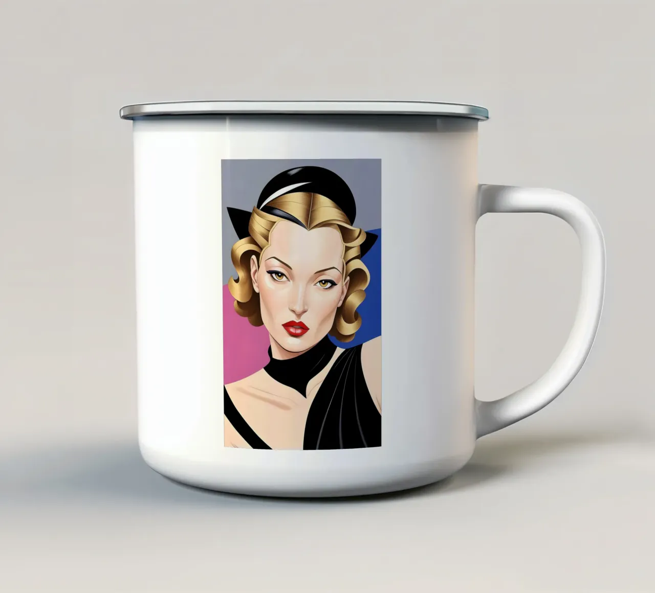 ART DECO GLAMOUR tazza in smalto da ART DECO