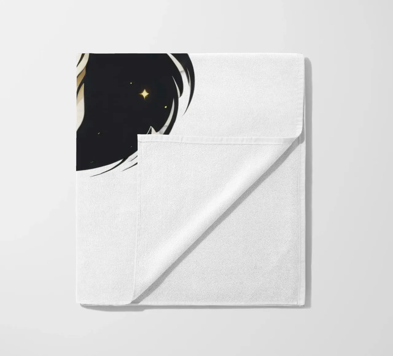 illustrazione in bianco e nero di una donna contemplativa telo mare da DesignDoodle