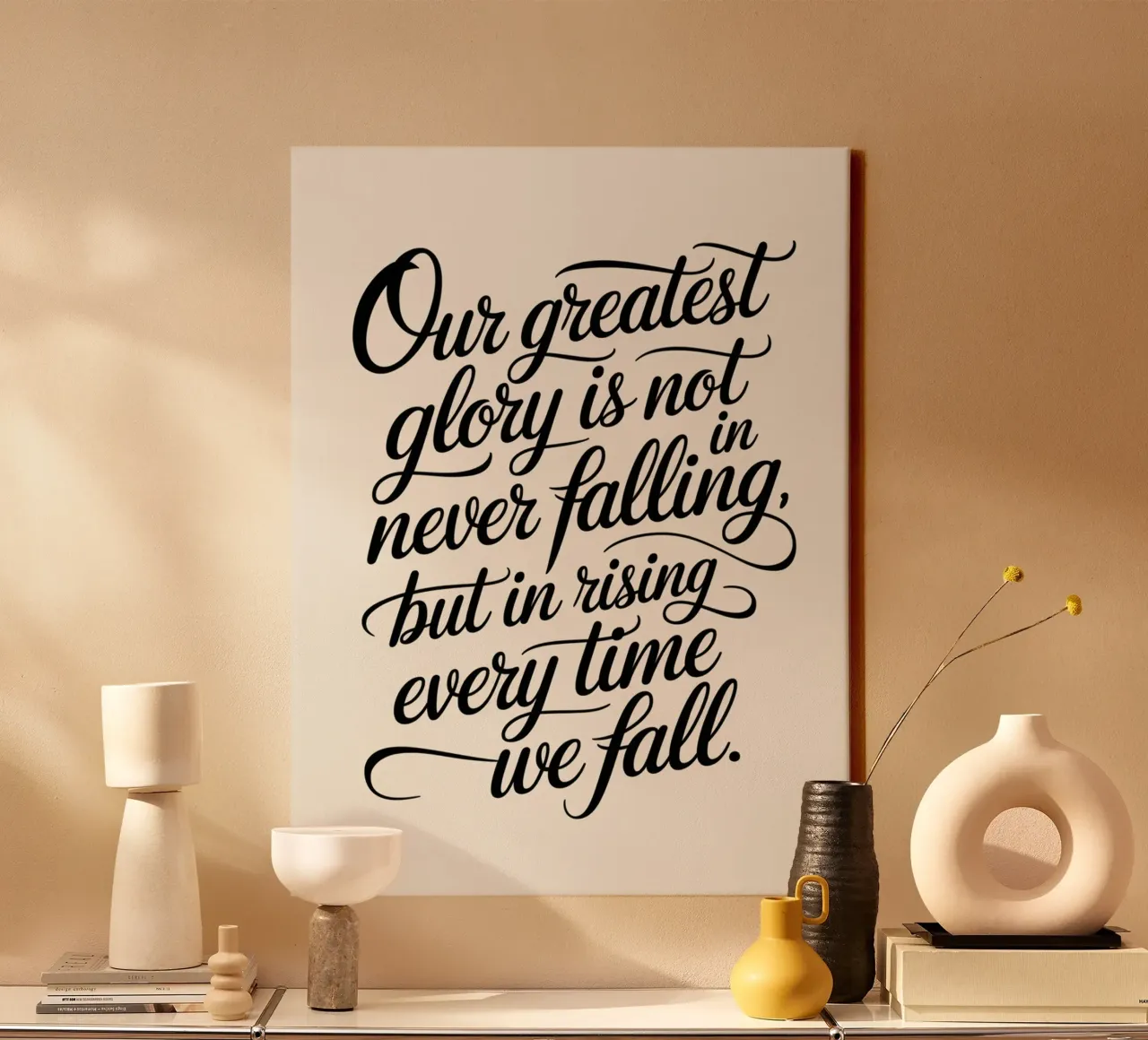 Onze grootste glorie canvas met Baklijst van logic