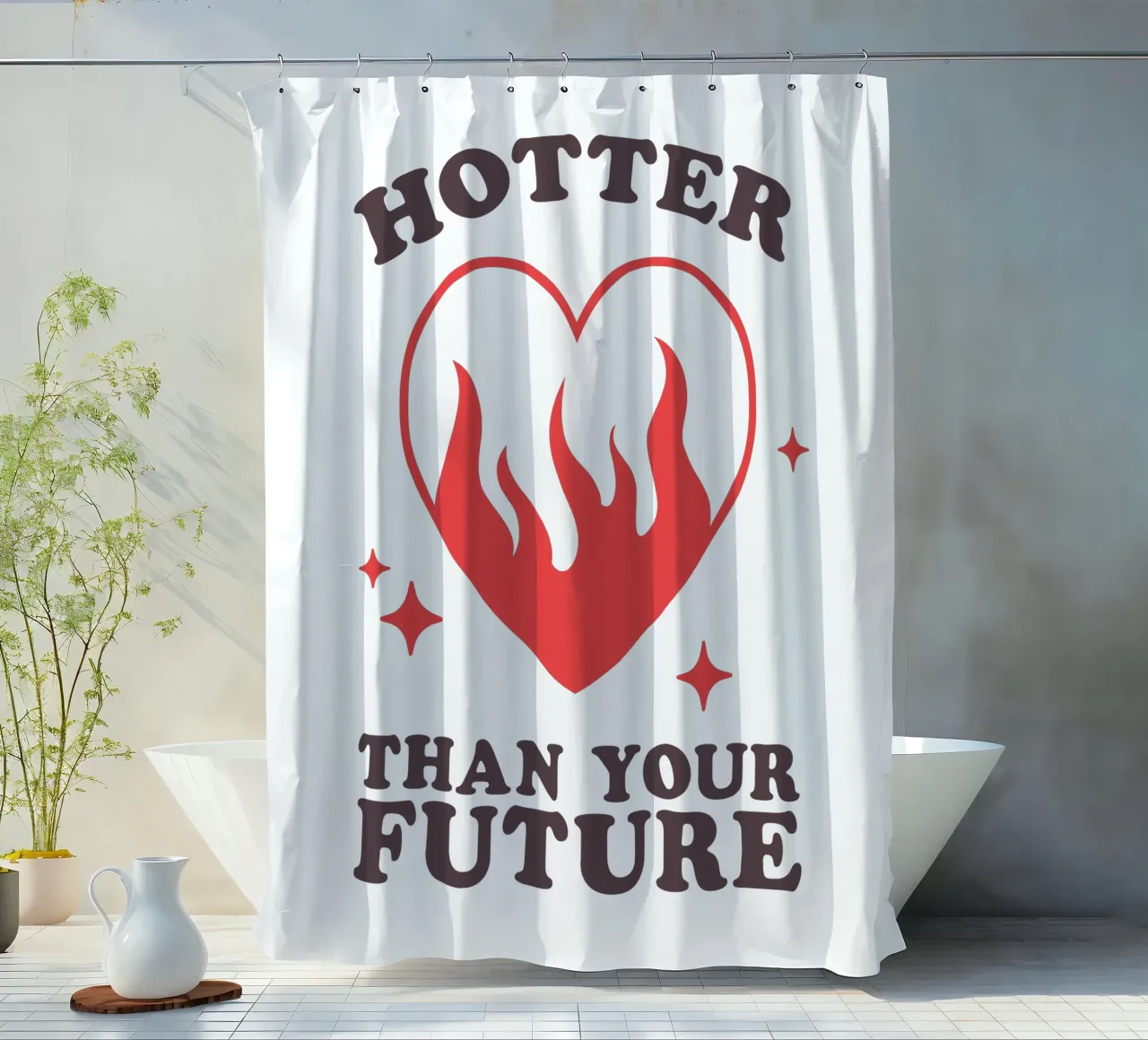Hotter Than Your Future tenda da doccia da edsonramosart