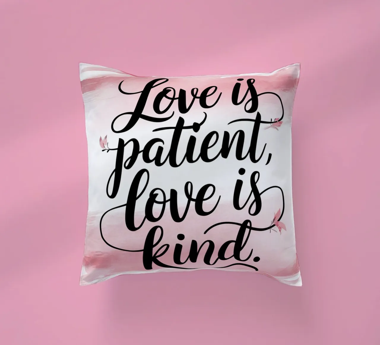 L'amore è paziente, l'amore è gentile. cuscino da logic