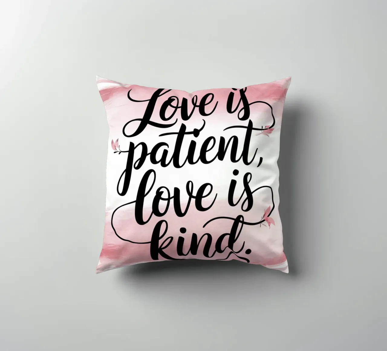 L'amore è paziente, l'amore è gentile. cuscino da logic