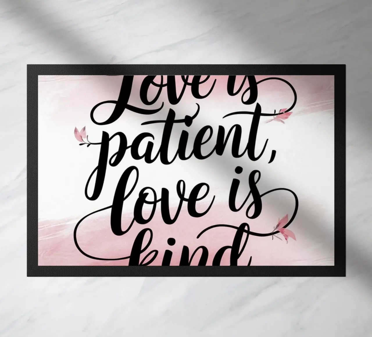 L'amore è paziente, l'amore è gentile. zerbino da logic