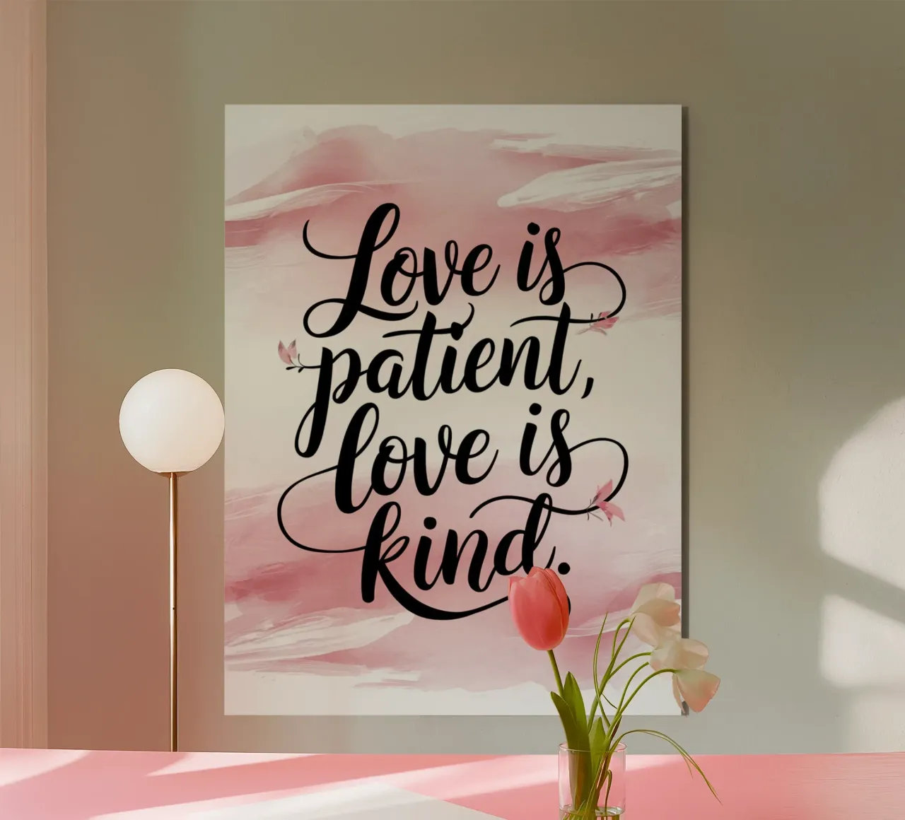 L'amore è paziente, l'amore è gentile. alluminio dibond da logic