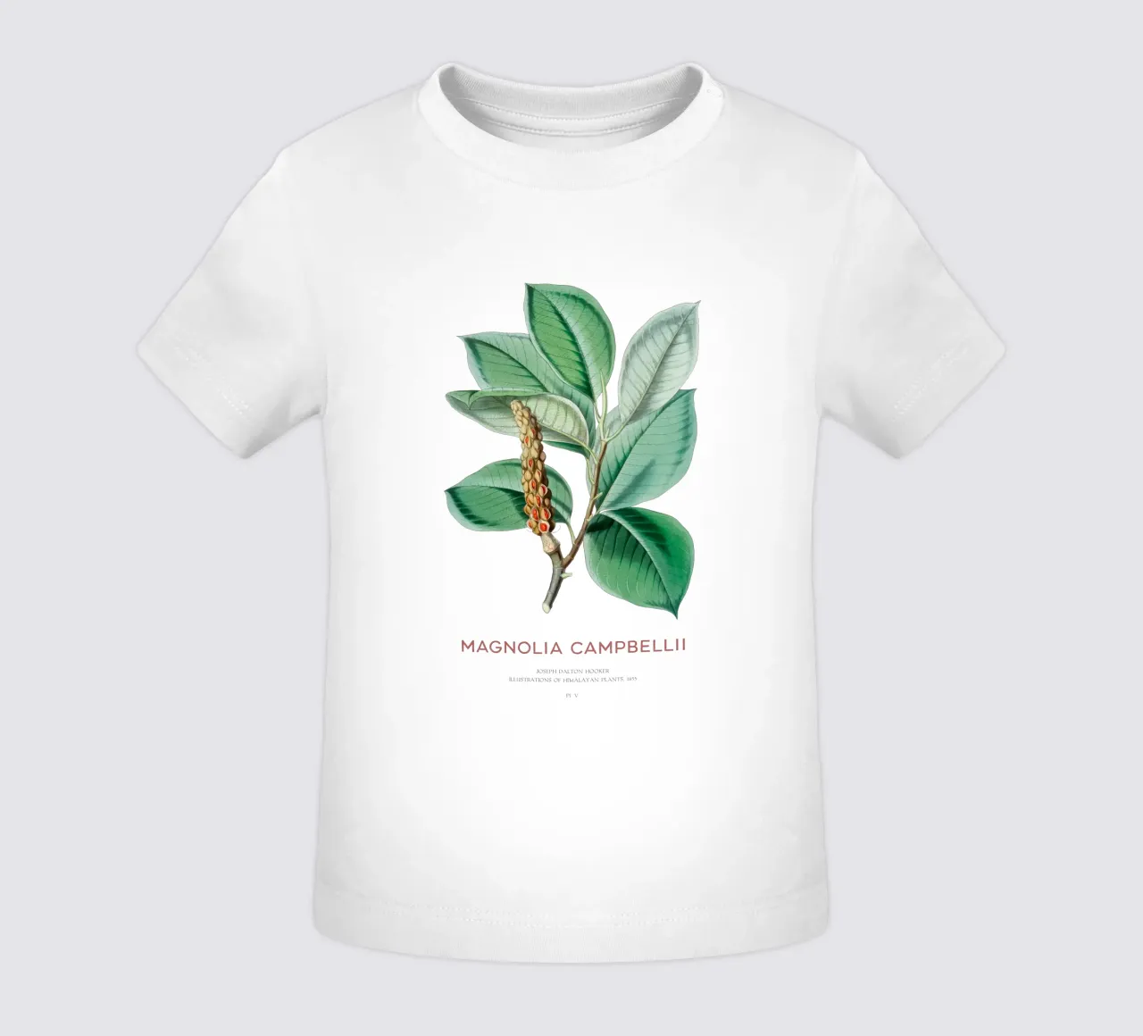 Magnolia campbellii albero deciduo o magnolia di Campbell maglietta neonato da Vintagrafica