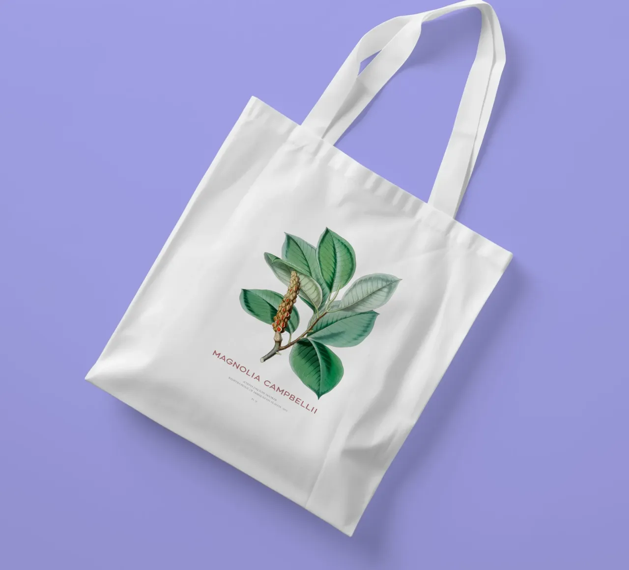 Magnolia campbellii albero deciduo o magnolia di Campbell borsa in juta da Vintagrafica