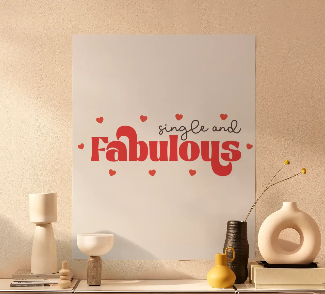 Single and Fabulous poster con telaio in alluminio da edsonramosart