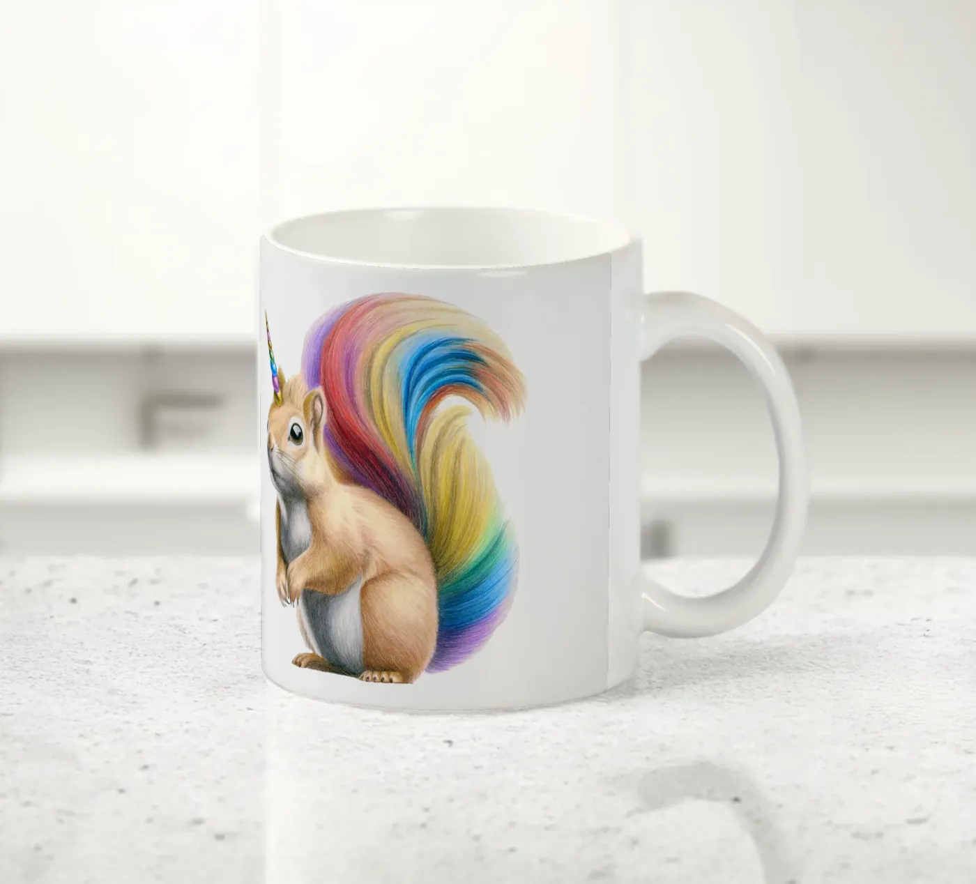 Squirrel unicorn ceramic mug by Graphit und Farbe