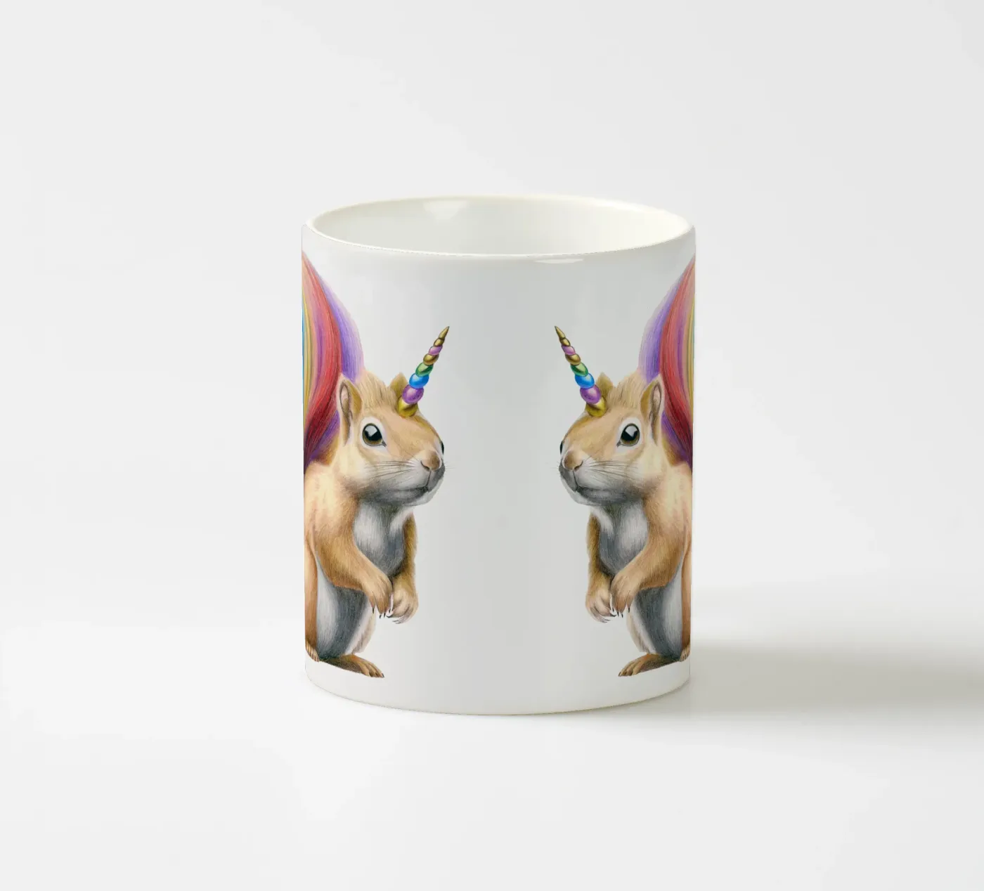 Squirrel unicorn ceramic mug by Graphit und Farbe