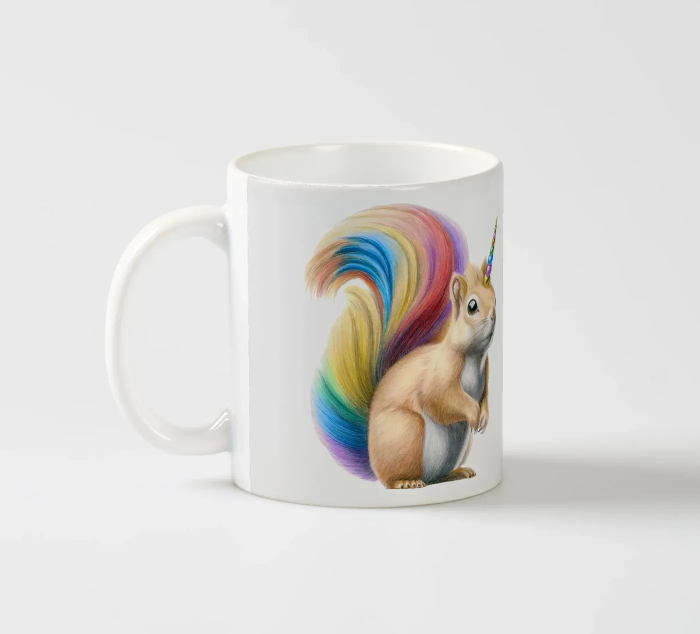 Squirrel unicorn ceramic mug by Graphit und Farbe