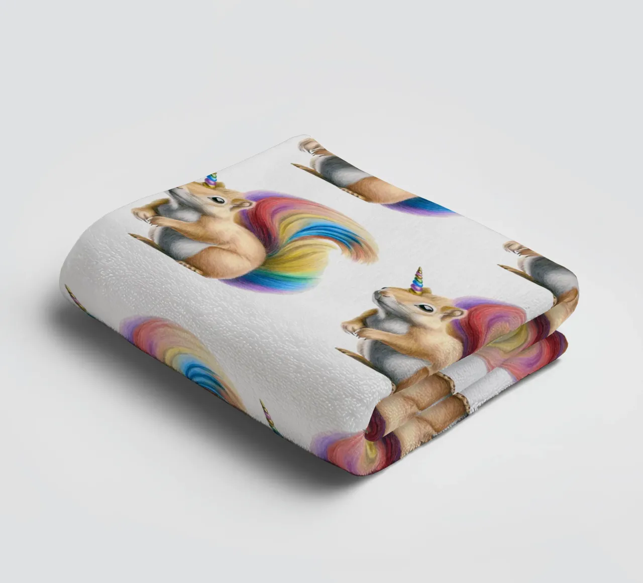 Squirrel unicorn towel by Graphit und Farbe