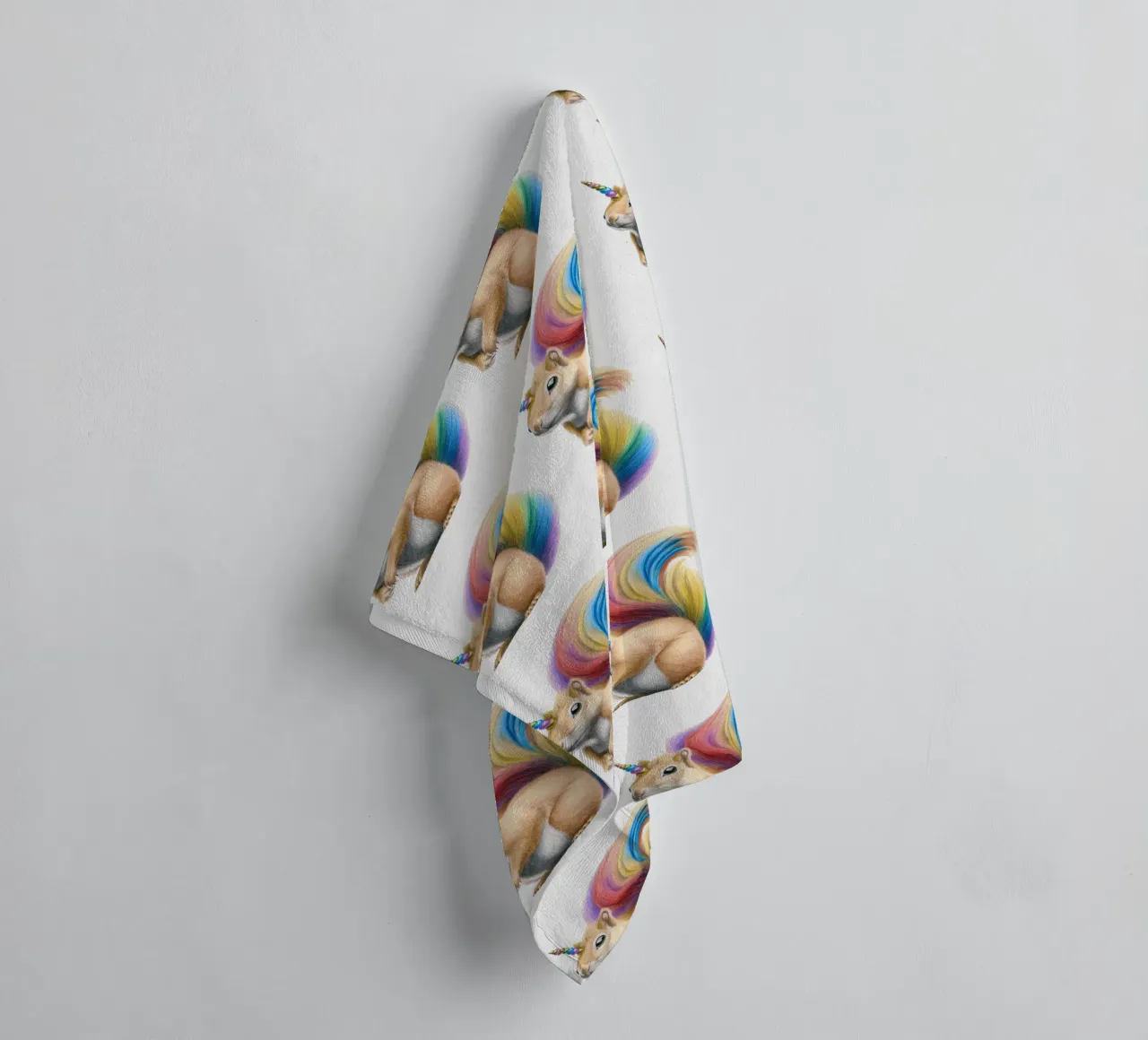 Squirrel unicorn towel by Graphit und Farbe