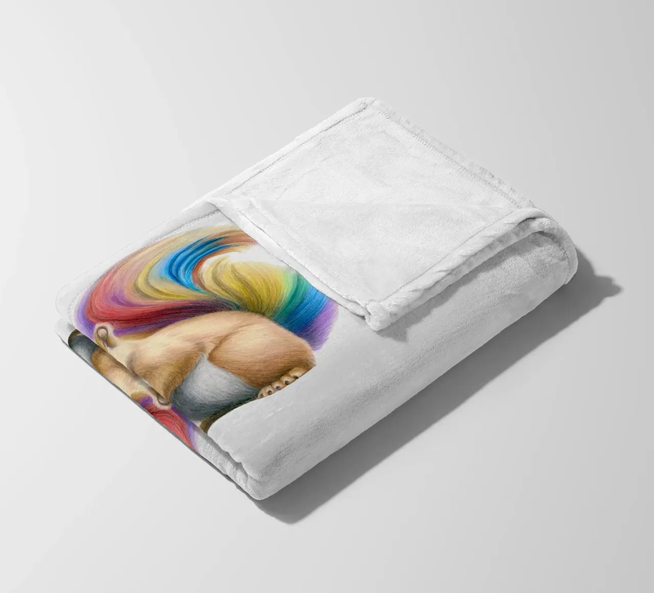 Squirrel unicorn fleece blanket by Graphit und Farbe
