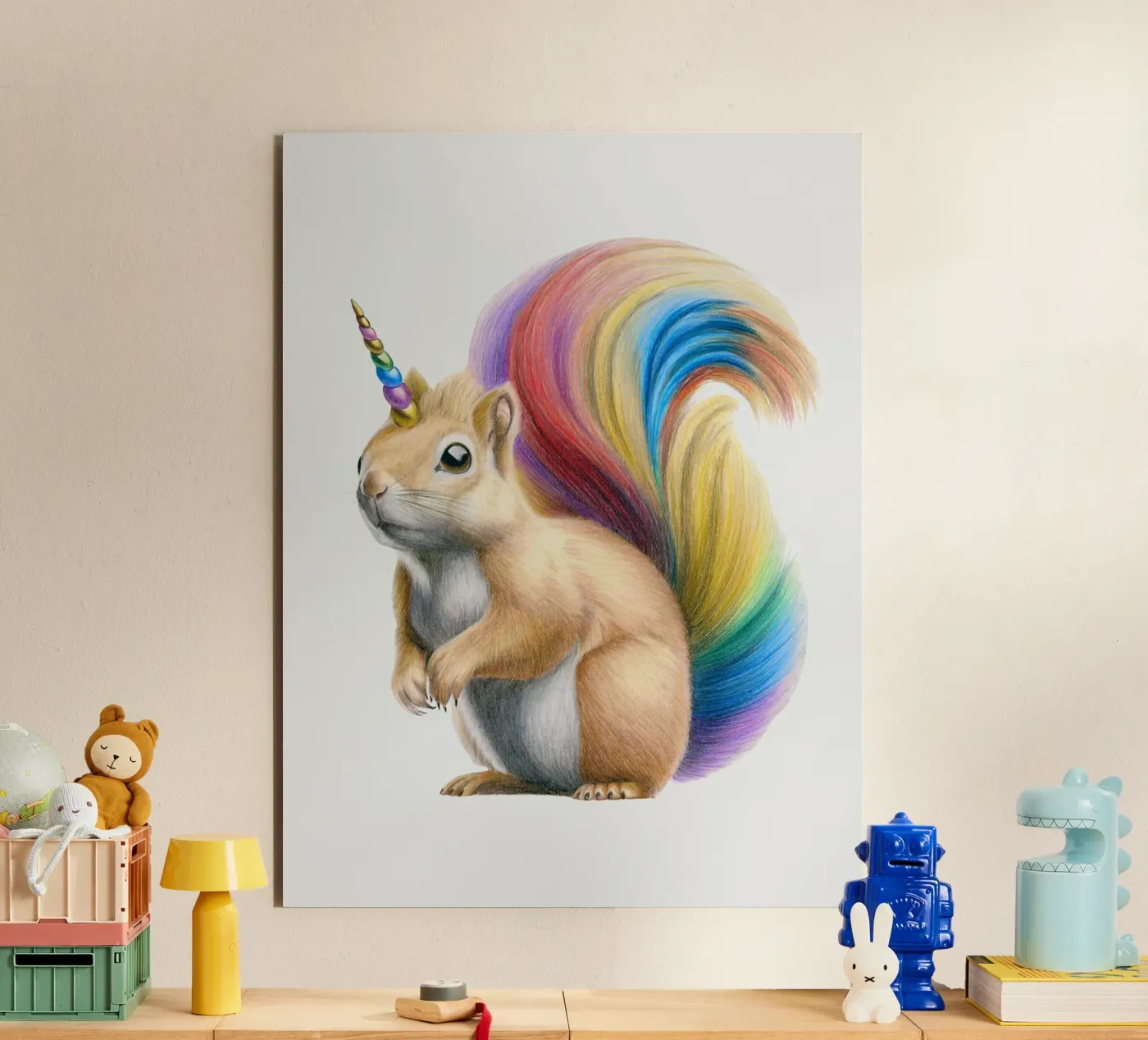 Squirrel unicorn forex plate by Graphit und Farbe