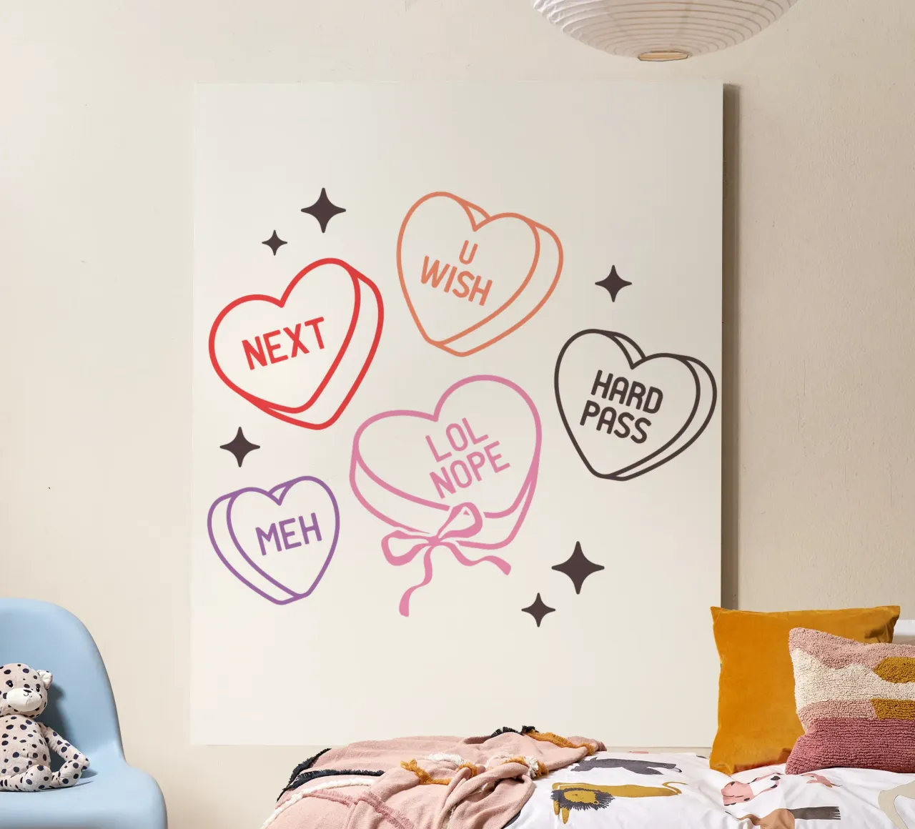 U WISH. HARD PASS. NEXT. LOL NOPE, MEH. canvas met Baklijst van edsonramosart