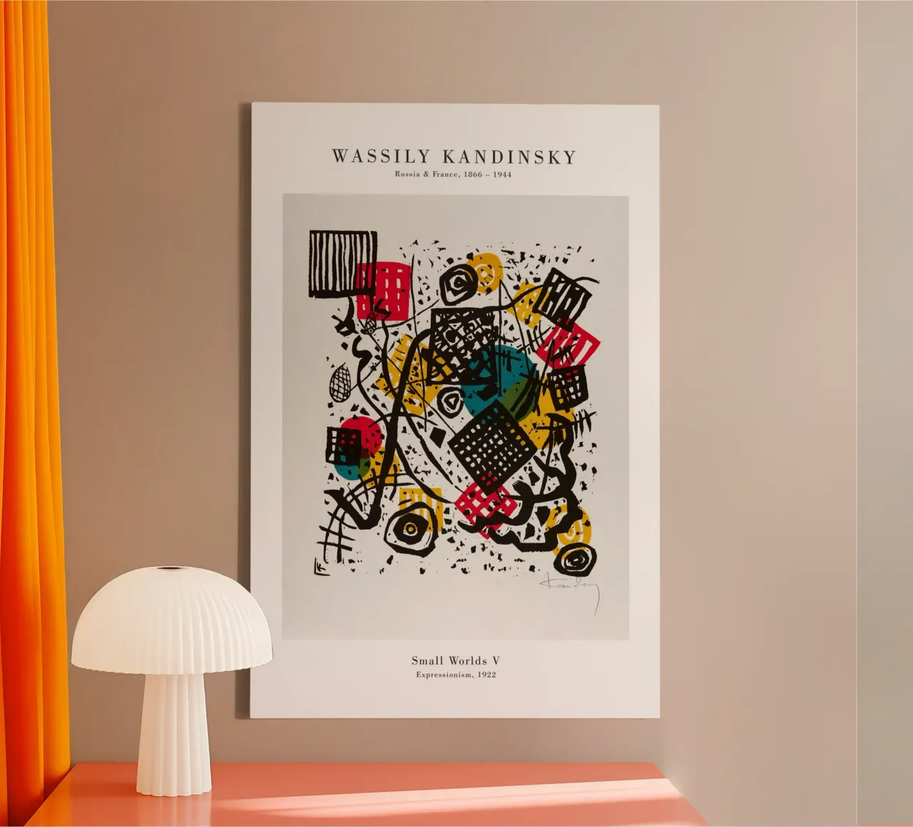Wassily Kandinsky - Kleine Welten V tela da Old Masters