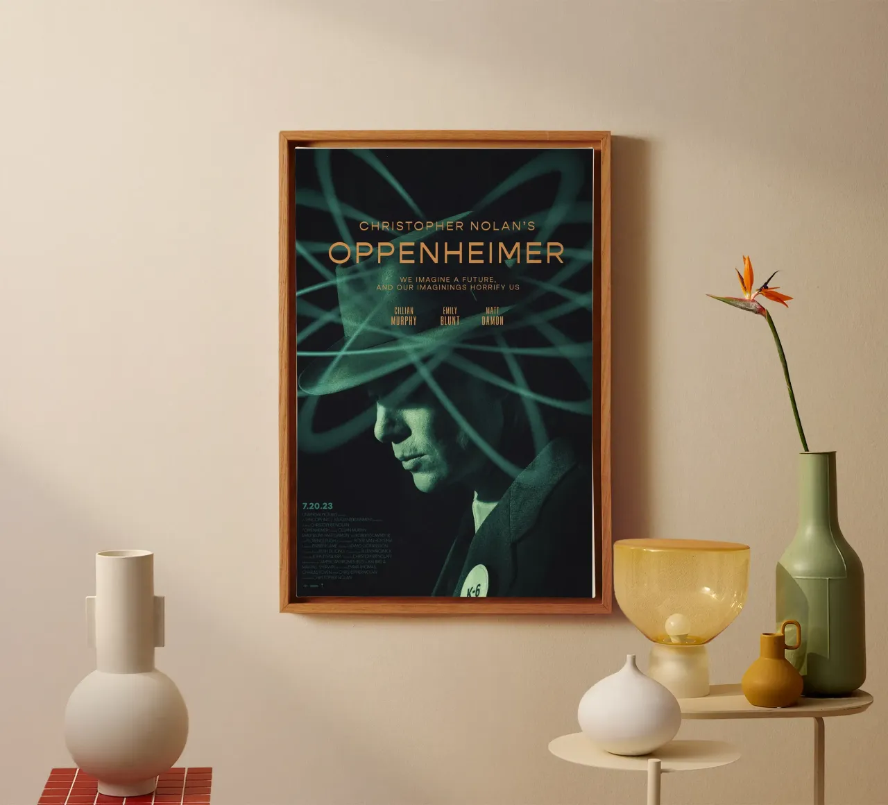 Oppenheimer Father of Atomic Bomb canvas met Baklijst van Attaboy Dsgn