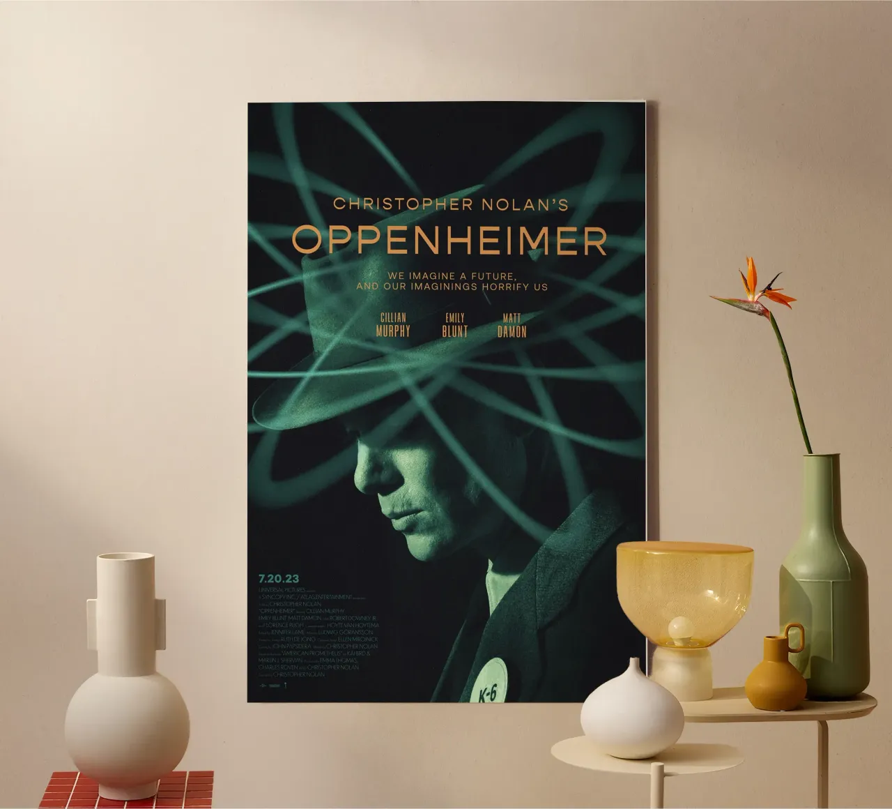 Oppenheimer Father of Atomic Bomb canvas met Baklijst van Attaboy Dsgn