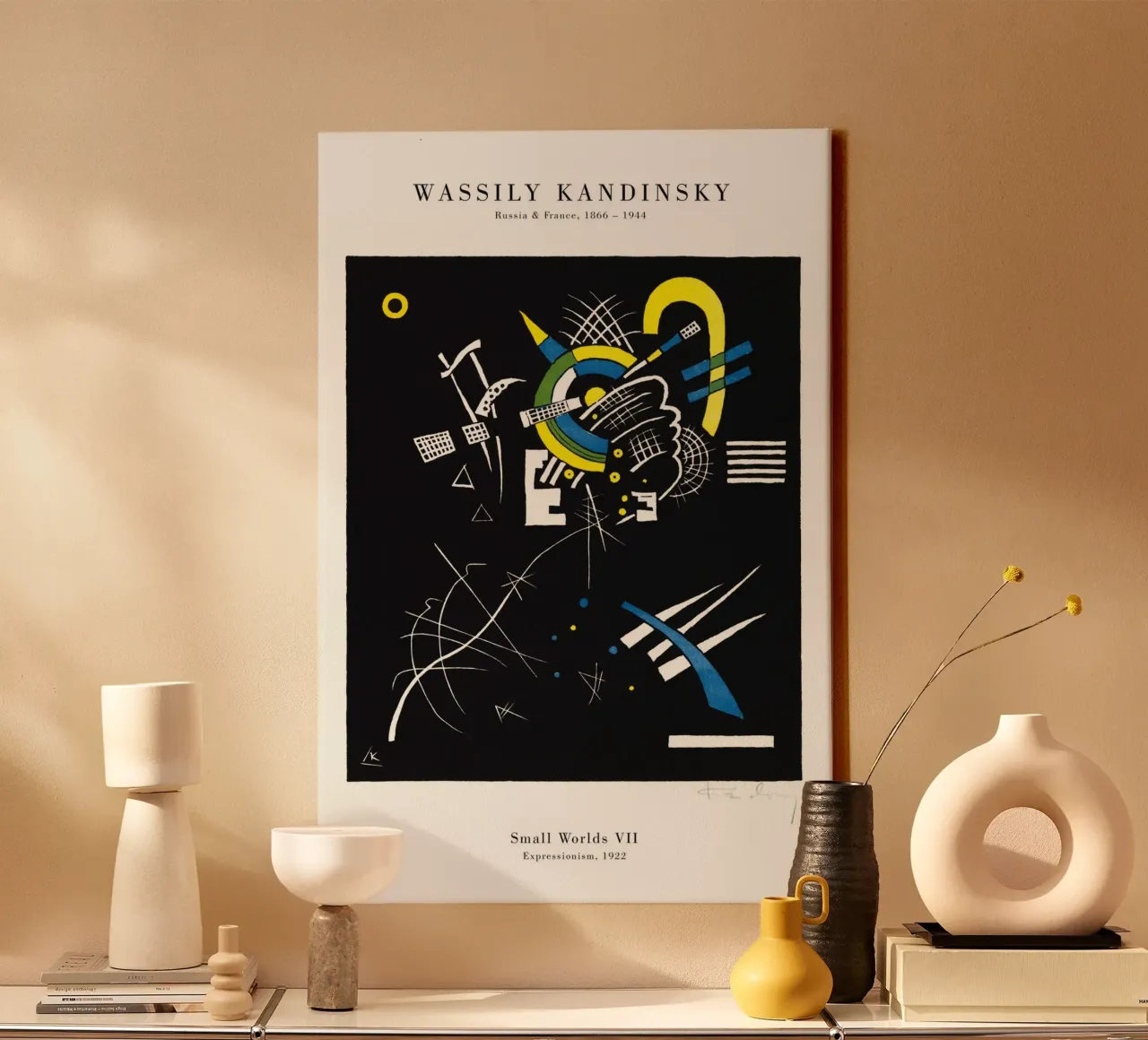 Wassily Kandinsky - Kleine Welten VII tela con Cornice a cassetta da Old Masters