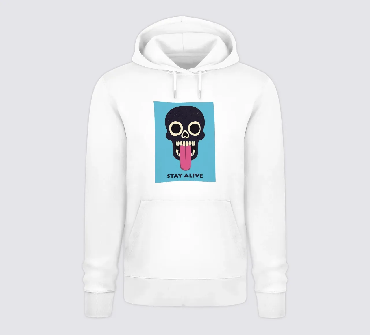 Stay Alive | Funny Skull Motivation felpa con cappuccio da Autofocus