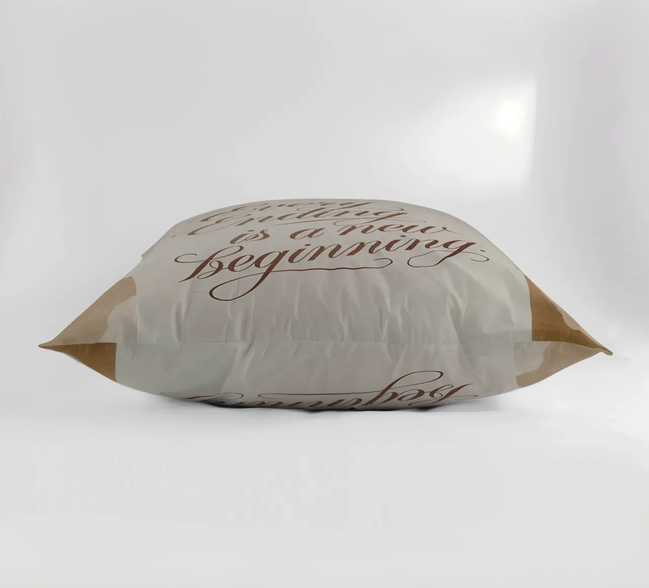 Every Ending is a new Beginning. decorative cushion by logic