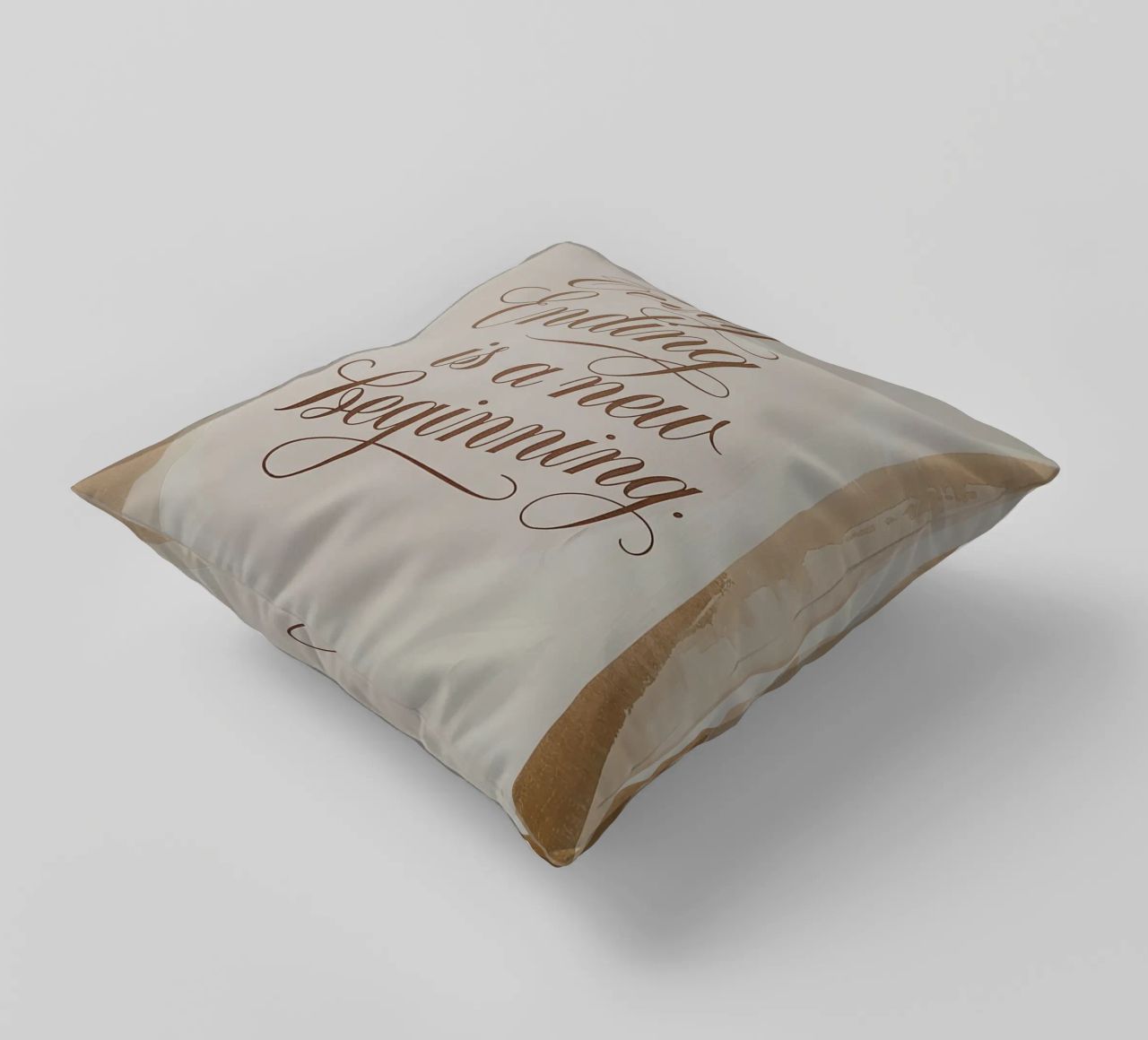 Every Ending is a new Beginning. decorative cushion by logic