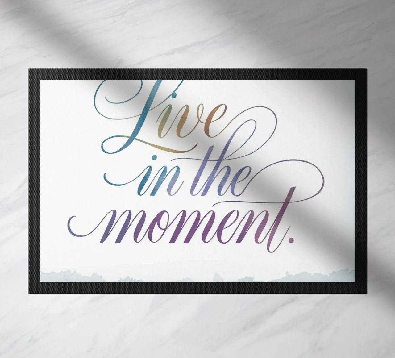 Vivere il momento. zerbino da logic
