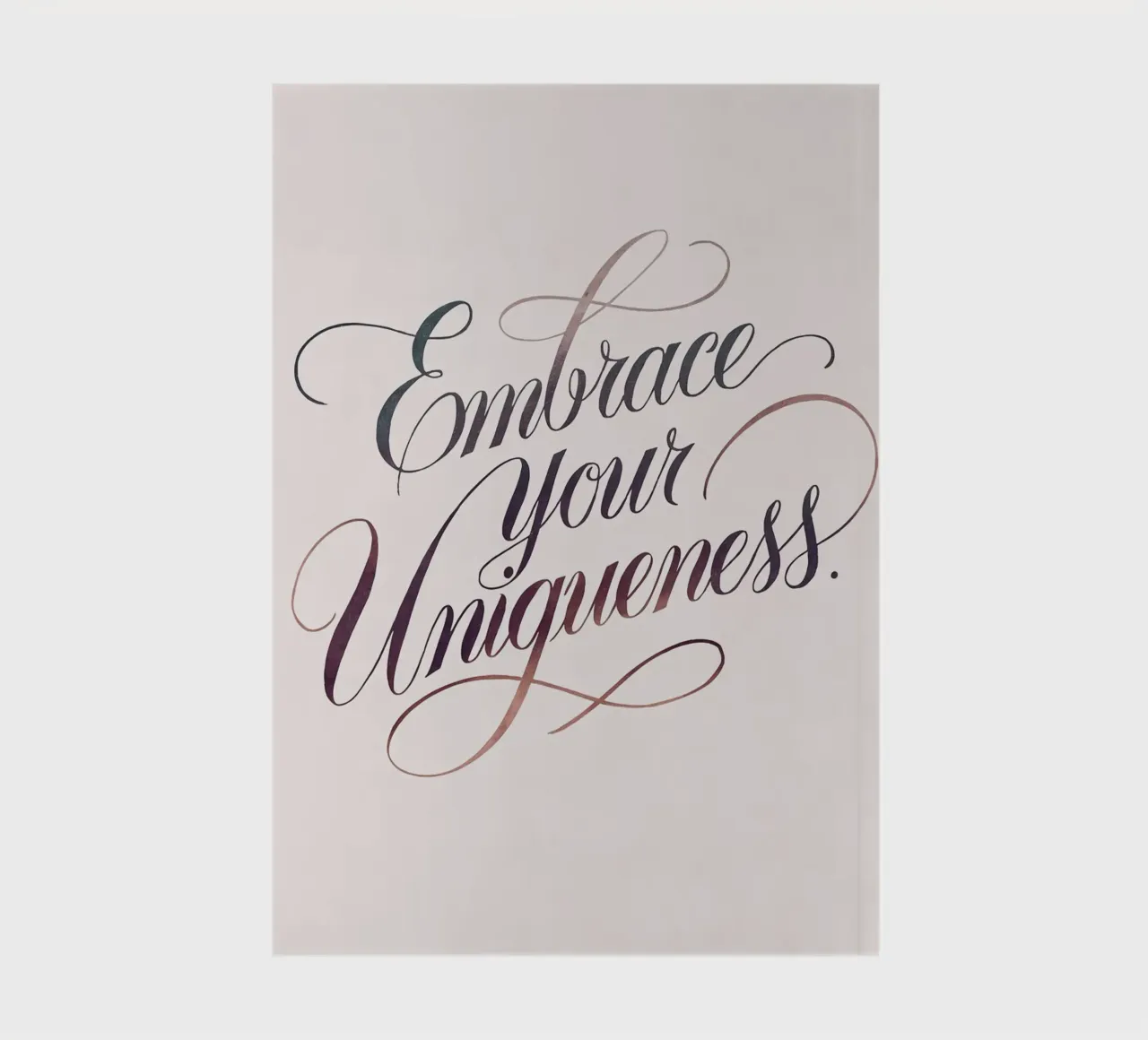 Embrace your uniqueness. notebook by logic