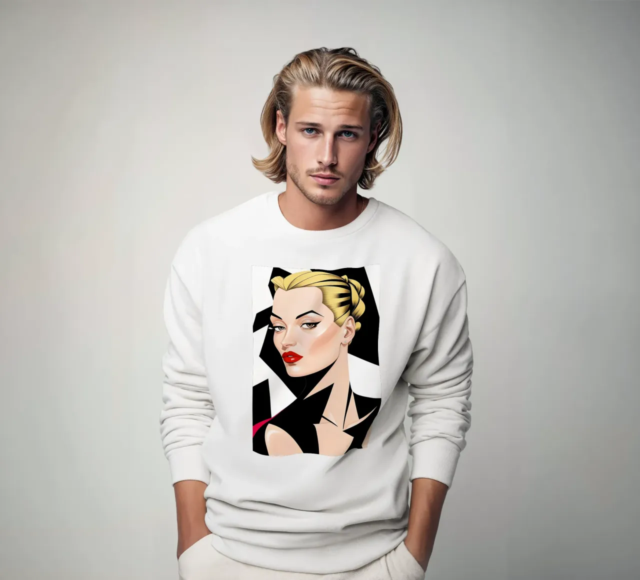 Linee pulite Design audace - Bauhaus felpa da ART DECO