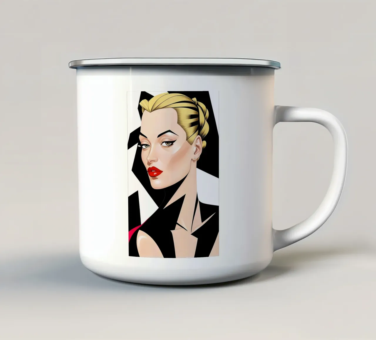 Linee pulite Design audace - Bauhaus tazza in smalto da ART DECO